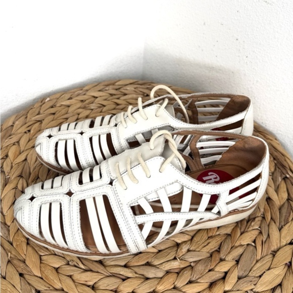 Rollie Nation Shoes Sidecut Cage in White Derby Shoe leather lace up